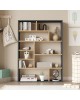 Βιβλιοθήκη Decora σε φυσική-ανθρακί απόχρωση 90x22x123.6εκ Υλικό: 18mm Melamine Particleboard 176-000203 Βιβλιοθήκη Decora σε φυσική-ανθρακί απόχρωση 90x22x123.6εκ Υλικό: 18mm Melamine Particleboard 176-000203