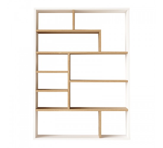 Βιβλιοθήκη Decora σε φυσικό-λευκό απόχρωση 90x22x123.6εκ Υλικό: 18mm Melamine Particleboard 176-000204 Βιβλιοθήκη Decora σε φυσικό-λευκό απόχρωση 90x22x123.6εκ Υλικό: 18mm Melamine Particleboard 176-000204