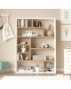 Βιβλιοθήκη Decora σε φυσικό-λευκό απόχρωση 90x22x123.6εκ Υλικό: 18mm Melamine Particleboard 176-000204 Βιβλιοθήκη Decora σε φυσικό-λευκό απόχρωση 90x22x123.6εκ Υλικό: 18mm Melamine Particleboard 176-000204