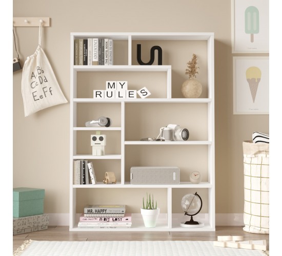 Βιβλιοθήκη Decora σε λευκη απόχρωση 90x22x123.6εκ Υλικό: 18mm Melamine Particleboard 176-000205 Βιβλιοθήκη Decora σε λευκη απόχρωση 90x22x123.6εκ Υλικό: 18mm Melamine Particleboard 176-000205
