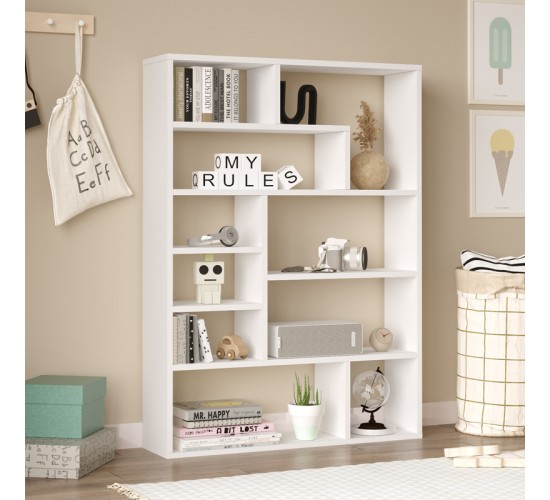 Βιβλιοθήκη Decora σε λευκη απόχρωση 90x22x123.6εκ Υλικό: 18mm Melamine Particleboard 176-000205 Βιβλιοθήκη Decora σε λευκη απόχρωση 90x22x123.6εκ Υλικό: 18mm Melamine Particleboard 176-000205