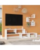 Σύνθετο σαλονιού Kakomo σε λευκή απόχρωση 170x29.5x43εκ Υλικό: 18mm Melamine Particleboard 176-000221 Σύνθετο σαλονιού Kakomo σε λευκή απόχρωση 170x29.5x43εκ Υλικό: 18mm Melamine Particleboard 176-000221