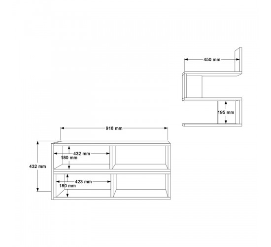 Σύνθετο σαλονιού Kakomo σε λευκή απόχρωση 170x29.5x43εκ Υλικό: 18mm Melamine Particleboard 176-000221 Σύνθετο σαλονιού Kakomo σε λευκή απόχρωση 170x29.5x43εκ Υλικό: 18mm Melamine Particleboard 176-000221