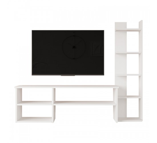 Σύνθετο σαλονιού Perla σε λευκή απόχρωση 120x29.5x41,8εκ Υλικό: 18mm Melamine Particleboard 176-000223 Σύνθετο σαλονιού Perla σε λευκή απόχρωση 120x29.5x41,8εκ Υλικό: 18mm Melamine Particleboard 176-000223
