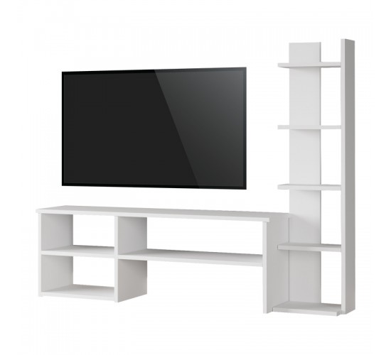 Σύνθετο σαλονιού Perla σε λευκή απόχρωση 120x29.5x41,8εκ Υλικό: 18mm Melamine Particleboard 176-000223 Σύνθετο σαλονιού Perla σε λευκή απόχρωση 120x29.5x41,8εκ Υλικό: 18mm Melamine Particleboard 176-000223