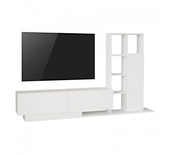 Σύνθετο σαλονιού Damon σε λευκή απόχρωση 140x29.5x39.5εκ Υλικό: 18mm Melamine Particleboard 176-000225 Σύνθετο σαλονιού Damon σε λευκή απόχρωση 140x29.5x39.5εκ Υλικό: 18mm Melamine Particleboard 176-000225