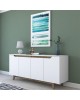 Μπουφές Rafaelo λευκό-καρυδί 180x45x78,5εκ Υλικό: CLIPBOARD 18MM WITH MELAMINE 182-000004 Μπουφές Rafaelo λευκό-καρυδί 180x45x78,5εκ Υλικό: CLIPBOARD 18MM WITH MELAMINE 182-000004