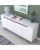 Μπουφές Rafaelo λευκό-καρυδί 180x45x78,5εκ Υλικό: CLIPBOARD 18MM WITH MELAMINE 182-000004 Μπουφές Rafaelo λευκό-καρυδί 180x45x78,5εκ Υλικό: CLIPBOARD 18MM WITH MELAMINE 182-000004