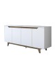 Μπουφές Rafaelo λευκό-καρυδί 180x45x78,5εκ Υλικό: CLIPBOARD 18MM WITH MELAMINE 182-000004 Μπουφές Rafaelo λευκό-καρυδί 180x45x78,5εκ Υλικό: CLIPBOARD 18MM WITH MELAMINE 182-000004