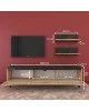 Σύνθετο σαλονιού Kasia pakoworld oak-μαύρο μαρμάρου 180x35x48,5εκ Σύνθετο σαλονιού Kasia pakoworld oak-μαύρο μαρμάρου 180x35x48,5εκ