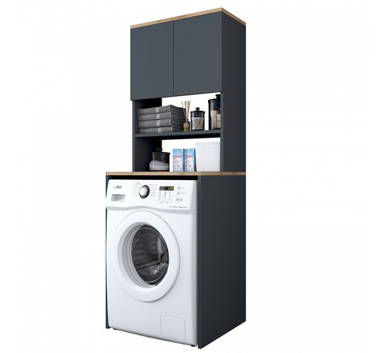 Έπιπλο πλυντηρίου Rasmus ανθρακί-φυσικό 65x60x183.6εκ. Υλικό: Melamine Faced 18 mm Particle Board 182-000051 Έπιπλο πλυντηρίου Rasmus ανθρακί-φυσικό 65x60x183.6εκ. Υλικό: Melamine Faced 18 mm Particle Board 182-000051