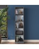 Βιβλιοθήκη Goldie ανθρακί-λευκό 40x25x161.80εκ Υλικό: CLIPBOARD 18MM WITH MELAMINE 18mm 182-000053 Βιβλιοθήκη Goldie ανθρακί-λευκό 40x25x161.80εκ Υλικό: CLIPBOARD 18MM WITH MELAMINE 18mm 182-000053