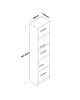 Βιβλιοθήκη Goldie ανθρακί-λευκό 40x25x161.80εκ Υλικό: CLIPBOARD 18MM WITH MELAMINE 18mm 182-000053 Βιβλιοθήκη Goldie ανθρακί-λευκό 40x25x161.80εκ Υλικό: CLIPBOARD 18MM WITH MELAMINE 18mm 182-000053