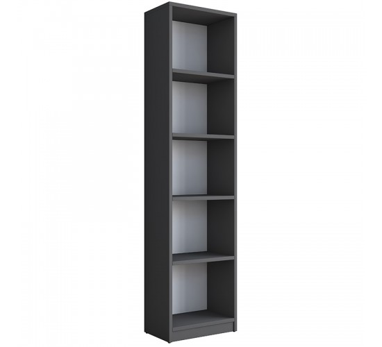 Βιβλιοθήκη Goldie ανθρακί-λευκό 40x25x161.80εκ Υλικό: CLIPBOARD 18MM WITH MELAMINE 18mm 182-000053 Βιβλιοθήκη Goldie ανθρακί-λευκό 40x25x161.80εκ Υλικό: CLIPBOARD 18MM WITH MELAMINE 18mm 182-000053