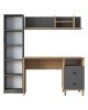 Γραφείο με βιβλιοθήκη Goldie ανθρακί-φυσικό 160x50x161.8εκ Υλικό: CLIPBOARD 18MM WITH MELAMINE 18mm 182-000060 Γραφείο με βιβλιοθήκη Goldie ανθρακί-φυσικό 160x50x161.8εκ Υλικό: CLIPBOARD 18MM WITH MELAMINE 18mm 182-000060