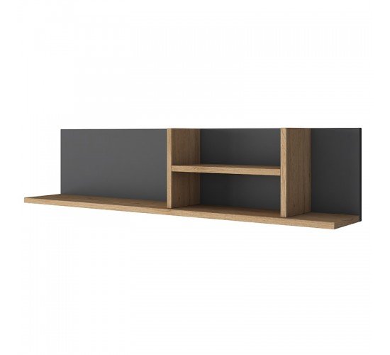 Γραφείο με βιβλιοθήκη Goldie ανθρακί-φυσικό 160x50x161.8εκ Υλικό: CLIPBOARD 18MM WITH MELAMINE 18mm 182-000060 Γραφείο με βιβλιοθήκη Goldie ανθρακί-φυσικό 160x50x161.8εκ Υλικό: CLIPBOARD 18MM WITH MELAMINE 18mm 182-000060