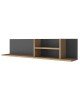 Γραφείο με βιβλιοθήκη Goldie ανθρακί-φυσικό 160x50x161.8εκ Υλικό: CLIPBOARD 18MM WITH MELAMINE 18mm 182-000060 Γραφείο με βιβλιοθήκη Goldie ανθρακί-φυσικό 160x50x161.8εκ Υλικό: CLIPBOARD 18MM WITH MELAMINE 18mm 182-000060