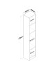 Βιβλιοθήκη Goldie φυσικό-λευκό 30x25x170εκ Υλικό: CLIPBOARD 18MM WITH MELAMINE 18mm 182-000063 Βιβλιοθήκη Goldie φυσικό-λευκό 30x25x170εκ Υλικό: CLIPBOARD 18MM WITH MELAMINE 18mm 182-000063