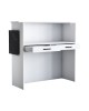 Γραφείο reception Triana μελαμίνης λευκό-ανθρακί 110x40x110εκ Υλικό: European E1 Grade Melamine Faced 18 mm Particle Board 182-000070 Γραφείο reception Triana μελαμίνης λευκό-ανθρακί 110x40x110εκ Υλικό: European E1 Grade Melamine Faced 18 mm Particle Board 182-000070
