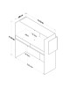 Γραφείο reception Triana μελαμίνης λευκό-ανθρακί 110x40x110εκ Υλικό: European E1 Grade Melamine Faced 18 mm Particle Board 182-000070 Γραφείο reception Triana μελαμίνης λευκό-ανθρακί 110x40x110εκ Υλικό: European E1 Grade Melamine Faced 18 mm Particle Board 182-000070