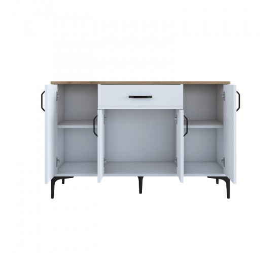 Μπουφές Ubron λευκό-καρυδί μελαμίνης 120x40x78.6εκ Υλικό: MELAMINE - METAL 182-000092 Μπουφές Ubron λευκό-καρυδί μελαμίνης 120x40x78.6εκ Υλικό: MELAMINE - METAL 182-000092