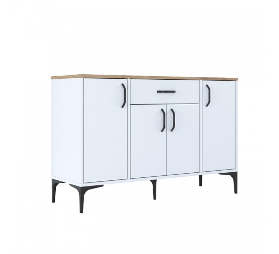 Μπουφές Ubron λευκό-καρυδί μελαμίνης 120x40x78.6εκ Υλικό: MELAMINE - METAL 182-000092 Μπουφές Ubron λευκό-καρυδί μελαμίνης 120x40x78.6εκ Υλικό: MELAMINE - METAL 182-000092