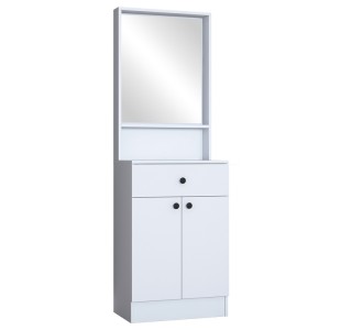 Έπιπλο εισόδου Rockder λευκό μελαμίνης 60x35.5x182.8εκ Υλικό: MELAMINE 182-000102