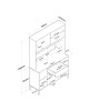 Mπουφές με ράφι Cordie λευκό μελαμίνης 120x40x184.2εκ Υλικό: MELAMINE-PP 182-000108 Mπουφές με ράφι Cordie λευκό μελαμίνης 120x40x184.2εκ Υλικό: MELAMINE-PP 182-000108