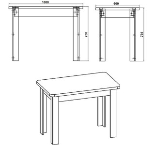Τραπέζι Celeste καρυδί 100x60x73.5εκ Υλικό: CLIPBOARD WITH MELAMINE 16MM 184-000012