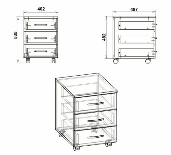 Συρταριέρα τροχήλατη Luke wenge 40x48.5x53.5εκ Υλικό: CLIPBOARD WITH MELAMINE 184-000043 Συρταριέρα τροχήλατη Luke wenge 40x48.5x53.5εκ Υλικό: CLIPBOARD WITH MELAMINE 184-000043