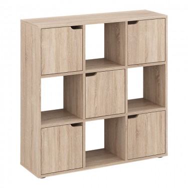 Βιβλιοθήκη Bookel σε sonoma απόχρωση 88.5x27.5x89.3εκ Υλικό: Laminated chipboard 16 mm 184-000112