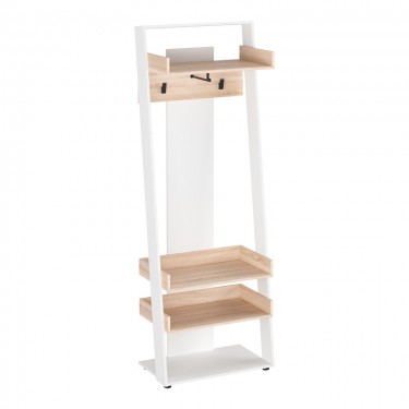 Έπιπλο εισόδου Sciove σε λευκή-φυσική απόχρωση 70x40x200εκ Υλικό: Laminated chipboard 16 mm 184-000120