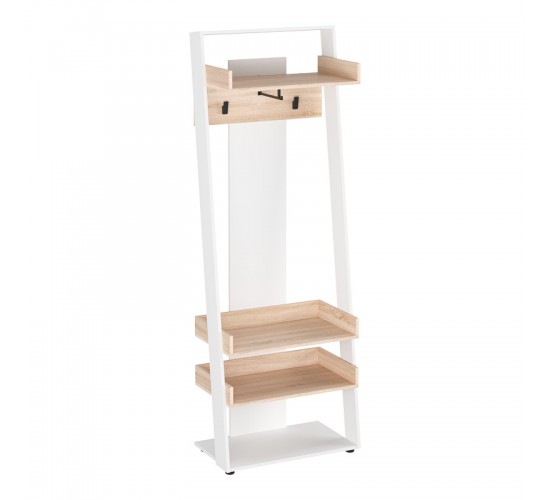 Έπιπλο εισόδου Sciove σε λευκή-φυσική απόχρωση 70x40x200εκ Υλικό: Laminated chipboard 16 mm 184-000120