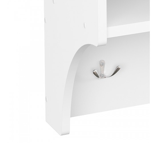 Κρεμάστρα Crosta σε λευκή απόχρωση 80x28x40εκ Υλικό: Laminated chipboard 16 mm 184-000126