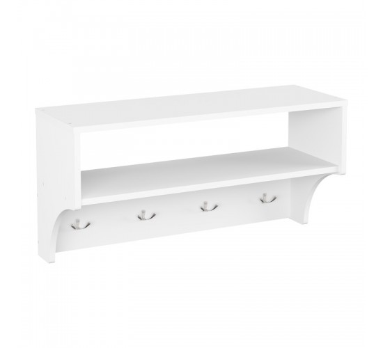 Κρεμάστρα Crosta σε λευκή απόχρωση 80x28x40εκ Υλικό: Laminated chipboard 16 mm 184-000126