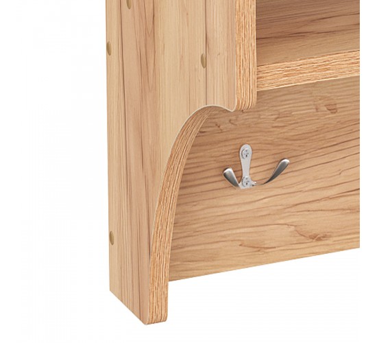 Κρεμάστρα Crosta σε oak απόχρωση 80x28x40εκ Υλικό: Laminated chipboard 16 mm 184-000127