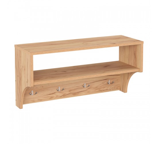 Κρεμάστρα Crosta σε oak απόχρωση 80x28x40εκ Υλικό: Laminated chipboard 16 mm 184-000127