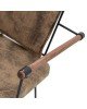 Πολυθρόνα Parson PU καφέ antique-πόδι μαύρο Υλικό: METAL - PU - WOOD 190-000014