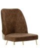 Καρέκλα Elsie βελούδο καφέ antique-χρυσό gloss πόδι Υλικό: METAL - VELVET - PU 190-000021