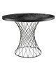 Τραπέζι Roter μέταλλο μαύρο-μαύρο μαρμάρου Φ90x75εκ Υλικό: METAL - MDF 190-000048