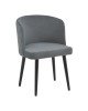 Καρέκλα Sirbet ανθρακί μπουκλέ ύφασμα-μαύρο μέταλλο 55x45x80εκ Υλικό: METAL - WOOD - TEDDY FABRIC 190-000055