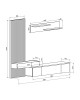 Σύνθετο σαλονιού Litende sonoma-λευκό 249.5x42x199.5εκ Υλικό: CHIPBOARD MELAMINE 192-000032 Σύνθετο σαλονιού Litende sonoma-λευκό 249.5x42x199.5εκ Υλικό: CHIPBOARD MELAMINE 192-000032