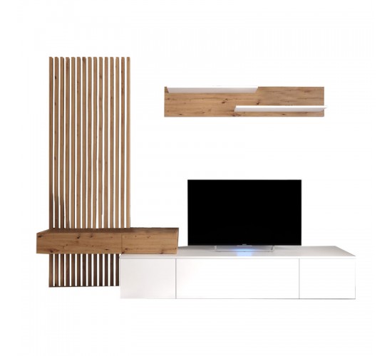 Σύνθετο σαλονιού Litende sonoma-λευκό 249.5x42x199.5εκ Υλικό: CHIPBOARD MELAMINE 192-000032 Σύνθετο σαλονιού Litende sonoma-λευκό 249.5x42x199.5εκ Υλικό: CHIPBOARD MELAMINE 192-000032