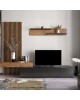 Σύνθετο σαλονιού Litende μαύρο-sonoma μελαμίνης 249.5x42x199.5εκ Υλικό: CHIPBOARD MELAMINE 192-000033 Σύνθετο σαλονιού Litende μαύρο-sonoma μελαμίνης 249.5x42x199.5εκ Υλικό: CHIPBOARD MELAMINE 192-000033