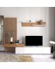 Σύνθετο σαλονιού Litende sonoma-λευκό μελαμίνης 210x42x199.5εκ Υλικό: CHIPBOARD MELAMINE 192-000036 Σύνθετο σαλονιού Litende sonoma-λευκό μελαμίνης 210x42x199.5εκ Υλικό: CHIPBOARD MELAMINE 192-000036
