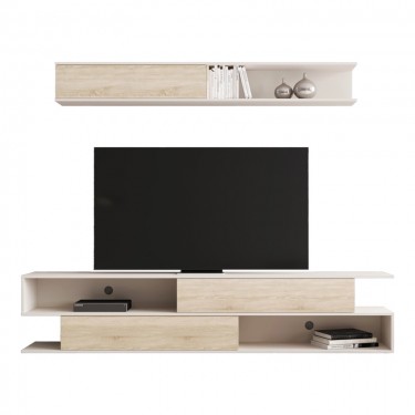 Σύνθετο σαλονιού Brick σε sonoma oak-κρεμ απόχρωση 240x40x50.4εκ Υλικό: CHIPBOARD MELAMINE 192-000045