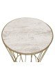 Βοηθητικό τραπέζι Yava γκρι antique-χρυσό Φ35x58εκ Υλικό: METAL -  CHIPBOARD 193-000036