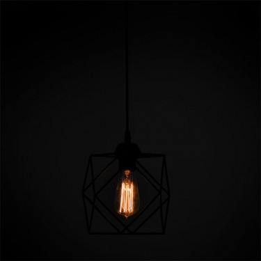 Φωτιστικό οροφής μονόφωτο Alama E27 μαύρο 20x20x74εκ Υλικό: METAL 193-000055