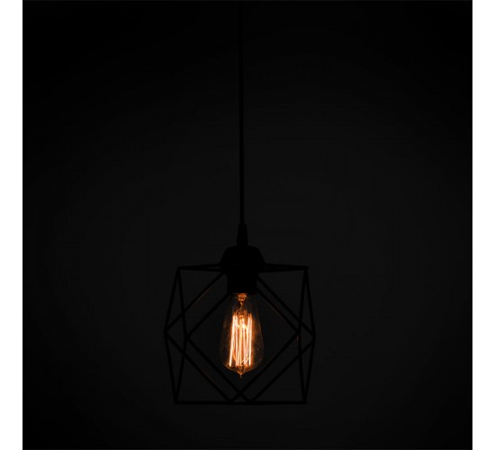 Φωτιστικό οροφής μονόφωτο Alama E27 μαύρο 20x20x74εκ Υλικό: METAL 193-000055