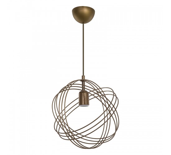 Φωτιστικό οροφής μονόφωτο Idris E27 χρυσό Φ30x75εκ Υλικό: METAL 193-000064